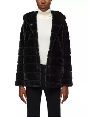 Apparis Goldy Faux Fur Hooded Short Coat size XS